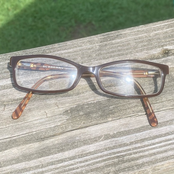 SOLD💲Burberry glasses frames Made in Italy 52[]16 140 B2004 3023 Brown Clear - Picture 4 of 16